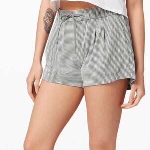 lululemon athletica Gray Striped Athletic Shorts